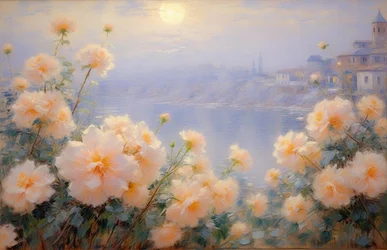 Blomster 24, ca. 2021 (olje på lerret)