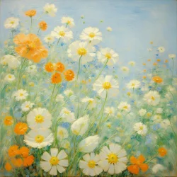 Blomster 32, ca. 2021 (olje på lerret)