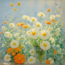 Blomster 33, ca. 2021 (olje på lerret)
