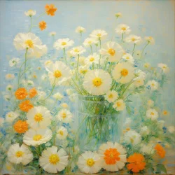 Blomster 35, ca. 2021 (olje på lerret)