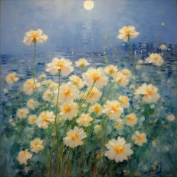 Blomster 40, ca. 2021 (olje på lerret)