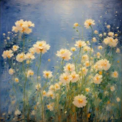 Blomster 42, ca. 2022 (olje på lerret)