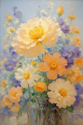 Blomster 43, ca. 2022 (olje på lerret)