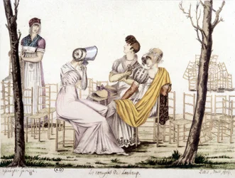 The bored of Lonchamp, mars 1806. Tegning av Garbizza.