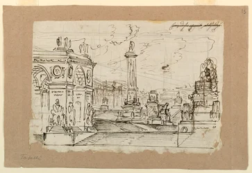 Scenedesign, gruppe antikke monumenter