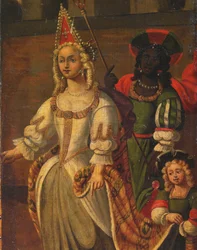 Firedelt dobbeltsidig skjerm, ca.1700