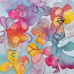 Livlig blomstermuse