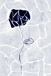 Abstrakt blå rose