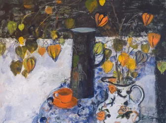 Chinese Lanterns in a Black Jug   1415398   no       norwegian Successfully Translated  Original: To the sea by motor (colour litho) Translat: To the sea by motor (colour litho) 1411008 no norwegian Successfully Translated Original: Frontispiece, from les 