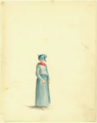 Tegning av en kreolsk kvinne av Anna Maria Von Phul