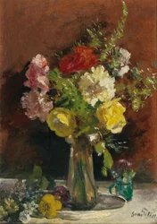 Blomsterstykke i en vase