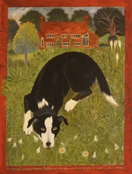 Colliehund (akryl)