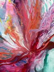Levende, abstrakt blomst