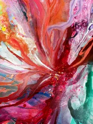 Levende, abstrakt blomst