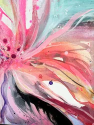 Levende, abstrakt blomst