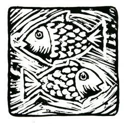 Horoskop (Fiskene), 2017 (linoleumstrykk)