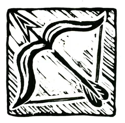 Horoskop (Skytten), 2017 (linoleumstrykk)