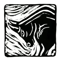 Horoskop (Tyren), 2017 (linoleumstrykk)