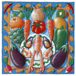 Sjøkreps, 2000 (gouache)
