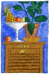 Stilleben med ananas, 2010 (gouache)