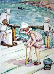 How Evangeline Lost Her Spade, 1929 (wc på papir)