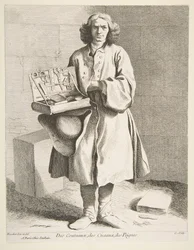 Selger av kniver, sakser og kammer, 1742.