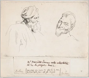 To studier av hoder, 1735.