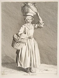 Ung melkepike, 1737.