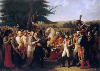 Napoleon Bonaparte mottar nøklene til Wien på Schönbrunn slott, 13. november 1805