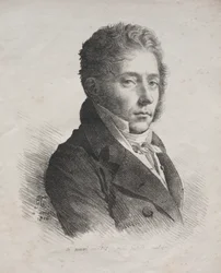Samling av litografiske essays: Portrait of MR. Coupin de La Couperie, 1816.
