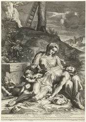 Pieta, engraved by Pieter de Bailliu