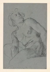 Carracci - Sittende mannlig nakenfigur, I 183 (PK)