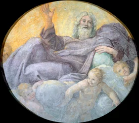 Le pere eternel (Den evige far) - Peinture de Annibale Carracci (Carrache)