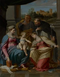Madonna med barnet og de hellige Lucia, Dominikus og Ludvig av Frankrike