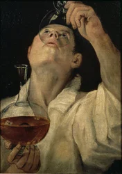 Portrett av en mann som drikker, ca. 1581-4