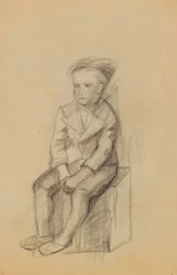 Sittende gutt (rekto)