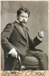 Arthur Nikisch - Portrett av dirigenten Arthur Nikisch (1855-1922) - Anonym. Fotografi