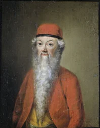 Karikatur av Jean-Etienne Liotard, ca. 1752-1800 (olje på panel)