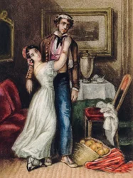 Carmen, av Merimee, Prosper (1803-1870). Fargelitografi