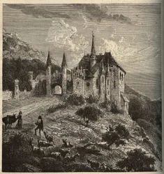 Chateau du Montet - Vandoeuvre-les-Nancy - Lorraine - engraving in “” PATRIE” - DESCRIPTION PECTUREQUIREQUE DE LA FRANCE EN 6 VOLUES BY LUCIEN HUARD - end 19th century