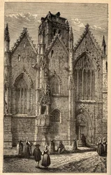 Church of Notre-Dame (Notre Dame) av glass - Glass (Ille-et-Vilaine) - gravering i "" PATRIE" - PACUREQUIREQUE BESKRIVELSE AV FRANKRIKE I 6 BIND AV LUCIEN HUARD - slutten av 1800-tallet
