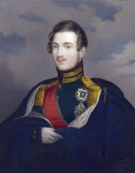 Constantin Pavlovitch, grand-duc de Russie eller Constantin Pavlovitch Romanov - Storhertug Constantine Pavlovich av Russland (1779-1831) - Anonym - 1825 - Kobberstikk, akvarell - 15,8x12,6 - Privat samling