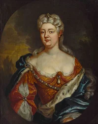 Grevinne Palatine Caroline av Nassau-Saarbrücken (1704-1774) - Anonym. Olje på lerret, ca. 1725. Dimensjon : 85x67 cm Privat samling
