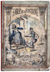 Dekke. Anonym illustrasjon for Les Fables av Jean de LA FONTAINE (Lafontaine) (1621-1695). Avbildning av Pont-a-Mousson, ca 1880. Privat samling.