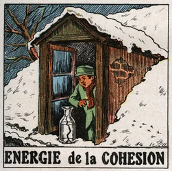Energi av samhold: det kalde vannet bryter vasen. Anonym illustrasjon fra 1925. Privat samling.