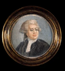Fransk revolusjon: "" Portrett av Honore Gabriel (Honore-Gabriel) Riqueti, greve av Mirabeau (1749-1791) i drakt av den tredje staten"" Anonymt miniatyrmaleri fra 1700-tallet.