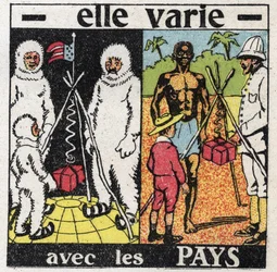 Kornighet: det varierer med land. Måler tyngdekraften med en fjær ved polet og deretter i Ecuador. Anonym illustrasjon fra 1925. Privat samling.