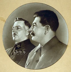 Yosef Stalin og Kliment Voroshilov (Vorochilov