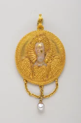 Medalje av 1589 til ære for dronning Elizabeth I. Offverse (1500-tallet)