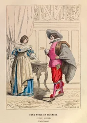 Adelsmann og adelsdame 1700-tallsdrakter - Adelsmann og adelsdame 1700-tallet - privat samling